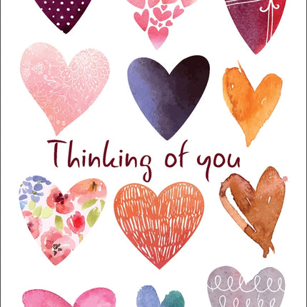 Thinking Of You - Hearts Std Card Textured (6 Pack)Thinking Of You - Hearts Std Card Textured (6 Pack)