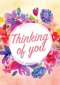 Thinking Of You - Flowers Std Card Textured (6 Pack)Thinking Of You - Flowers Std Card Textured (6 Pack)