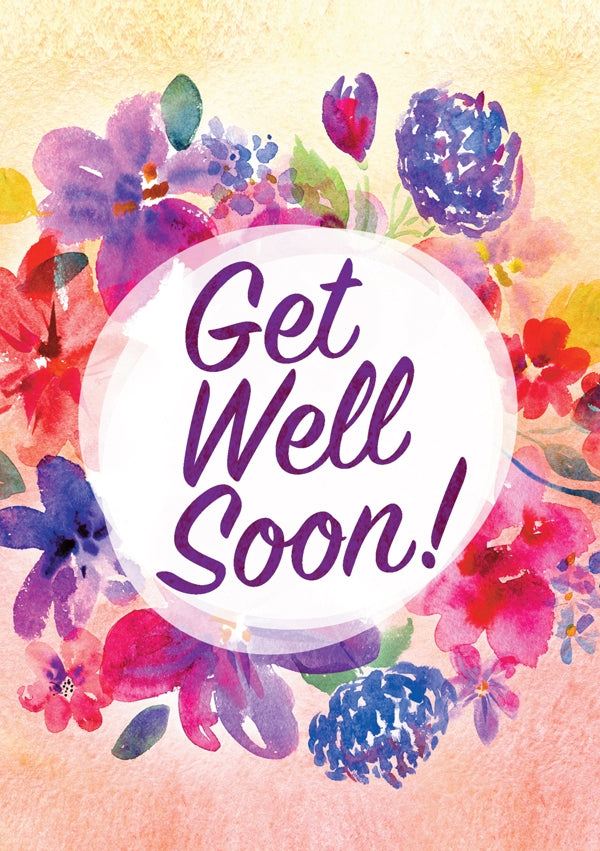 Get Well Soon - Flowers Std Card Textured (6 Pack)Get Well Soon - Flowers Std Card Textured (6 Pack)