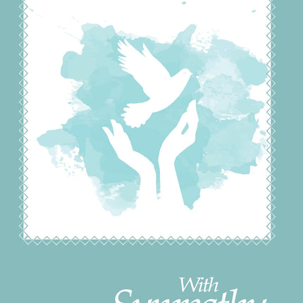 With Sympathy - Dove Silhouette Std Card Textured (6 Pack)With Sympathy - Dove Silhouette Std Card Textured (6 Pack)