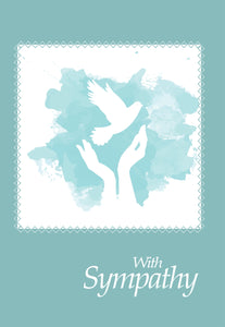 With Sympathy - Dove Silhouette Std Card Textured (6 Pack)With Sympathy - Dove Silhouette Std Card Textured (6 Pack)