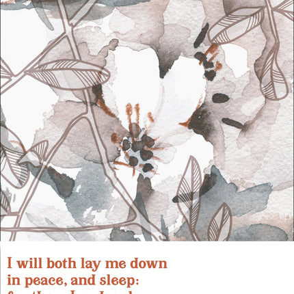 I Will Both Lay Me Down -  Flowers Std Card Textured (6 Pack)I Will Both Lay Me Down -  Flowers Std Card Textured (6 Pack)