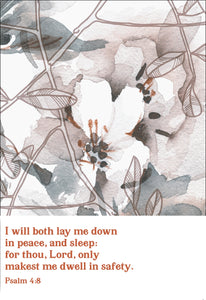 I Will Both Lay Me Down -  Flowers Std Card Textured (6 Pack)I Will Both Lay Me Down -  Flowers Std Card Textured (6 Pack)