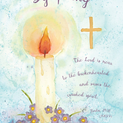 With Sympathy  - Candle Std Card Textured (6 Pack)With Sympathy  - Candle Std Card Textured (6 Pack)