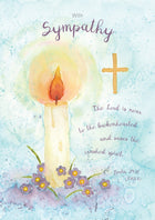 With Sympathy  - Candle Std Card Textured (6 Pack)With Sympathy  - Candle Std Card Textured (6 Pack)