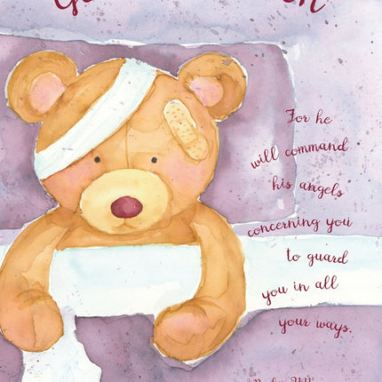 Get Well Soon  - Bear Std Card Textured (6 Pack)Get Well Soon  - Bear Std Card Textured (6 Pack)