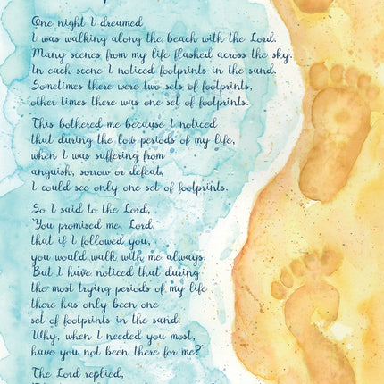 Footprints  - Footprints  Std Card Textured (6 Pack)Footprints  - Footprints  Std Card Textured (6 Pack)