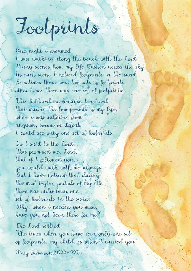 Footprints  - Footprints  Std Card Textured (6 Pack)Footprints  - Footprints  Std Card Textured (6 Pack)