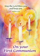 On Your First Communion  - Candles  Std Card Textured (6 Pack)On Your First Communion  - Candles  Std Card Textured (6 Pack)