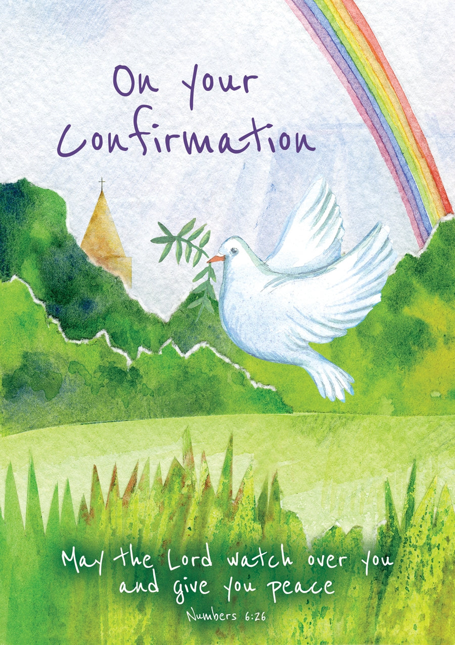 On Your Confirmation - Dove & Rainbow Std Card Textured (6 Pack)On Your Confirmation - Dove & Rainbow Std Card Textured (6 Pack)