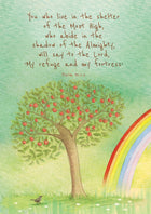 Live In The Shelter  - Tree & Rainbow Std Card Textured (6 Pack)Live In The Shelter  - Tree & Rainbow Std Card Textured (6 Pack)