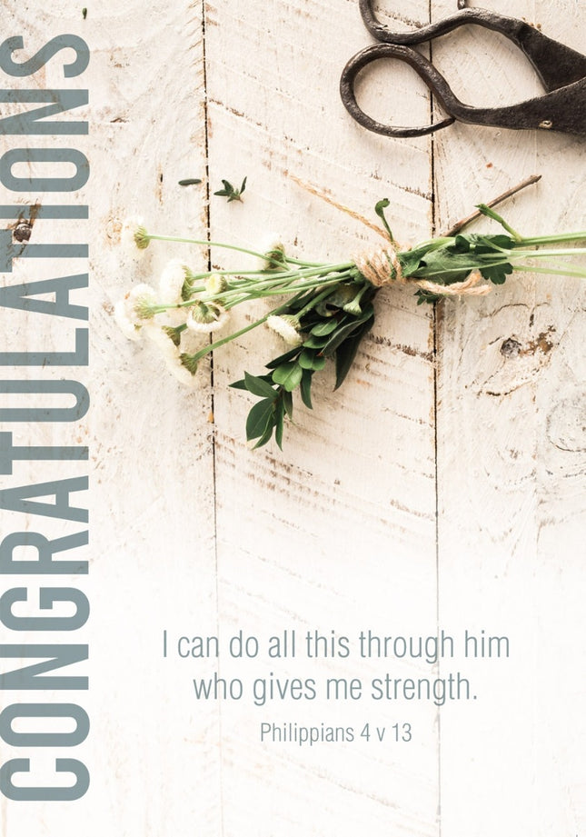 Congratulations Flowers -  Std Card Textured (6 Pack)Congratulations Flowers -  Std Card Textured (6 Pack)