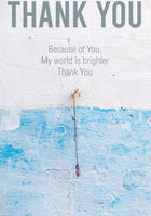 Thank You - Blue Wall-  Std Card Textured (6 Pack)Thank You - Blue Wall-  Std Card Textured (6 Pack)