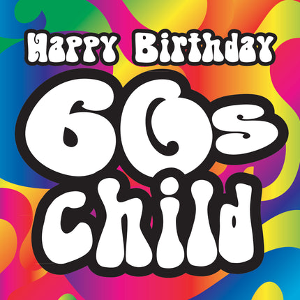 Lava Lamp 60S Child Happy Birthday - Square Card GlossLava Lamp 60S Child Happy Birthday - Square Card Gloss