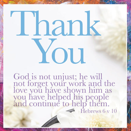 Thank You - God Is Not Unjust - Sq CardThank You - God Is Not Unjust - Sq Card