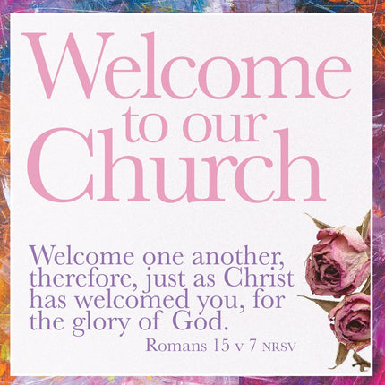 Welcome To Our Church - Therefore Welcome - Sq CardWelcome To Our Church - Therefore Welcome - Sq Card