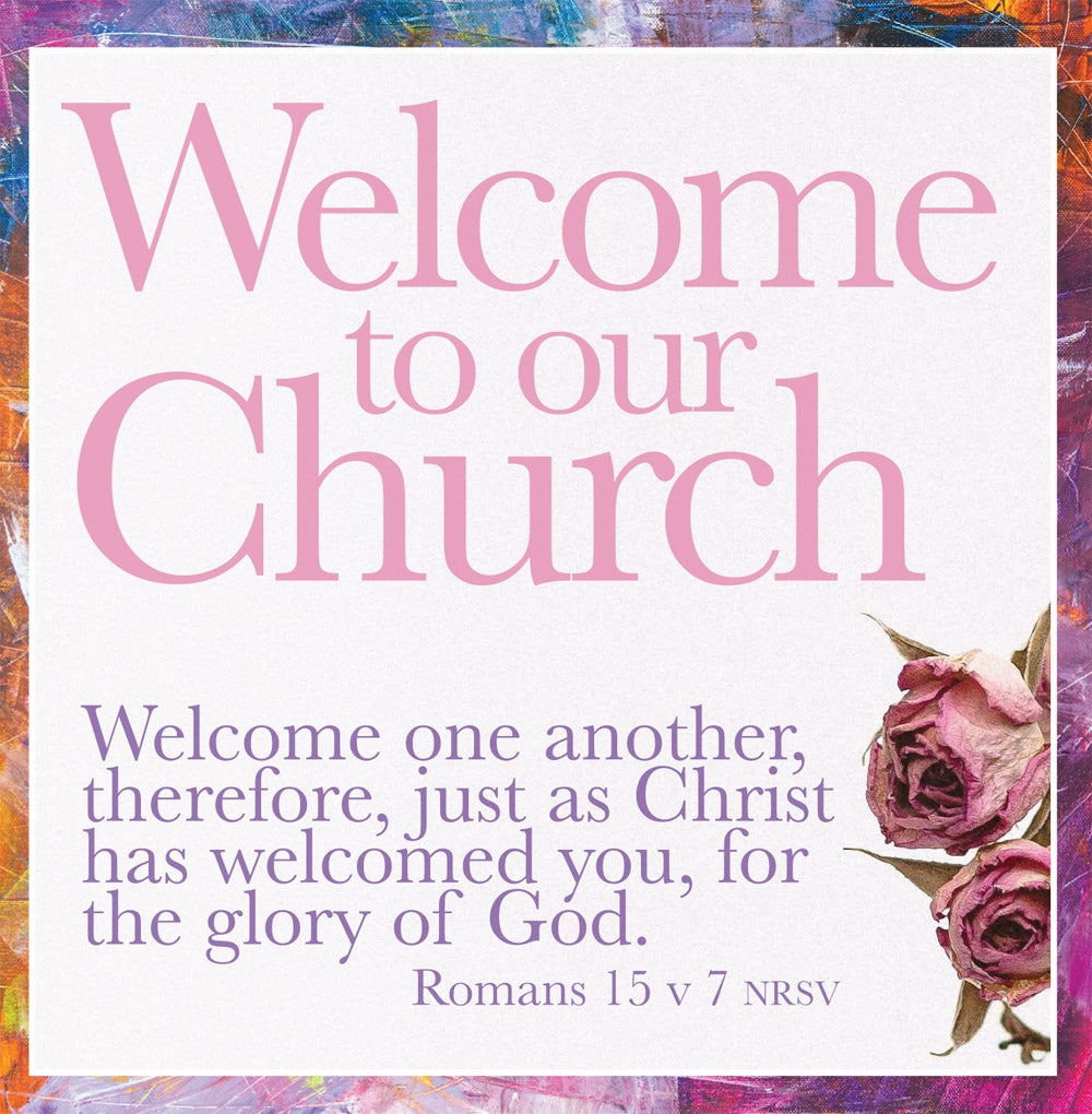 Welcome To Our Church - Therefore Welcome - Sq CardWelcome To Our Church - Therefore Welcome - Sq Card