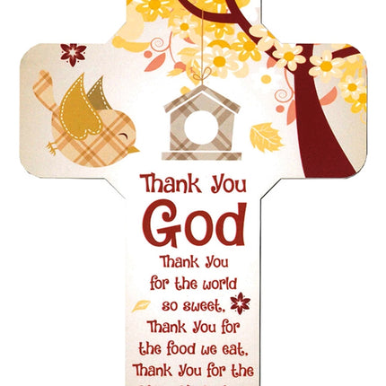 Childrens Wooden Cross - Thank You GodChildrens Wooden Cross - Thank You God