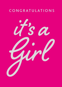 Congratulations Baby - Girl Pink Foil Gloss StdCongratulations Baby - Girl Pink Foil Gloss Std