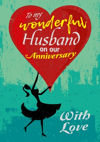 Wonderful Husband - Anniversary Silhouette Foil Gloss StdWonderful Husband - Anniversary Silhouette Foil Gloss Std