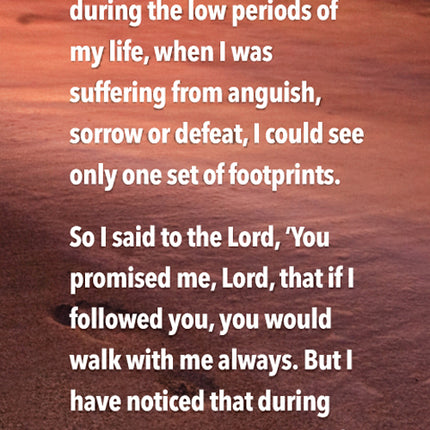 Bookmarks - Footprints (Sunset Scene) Pack  Of 10 Individual DesignBookmarks - Footprints (Sunset Scene) Pack  Of 10 Individual Design