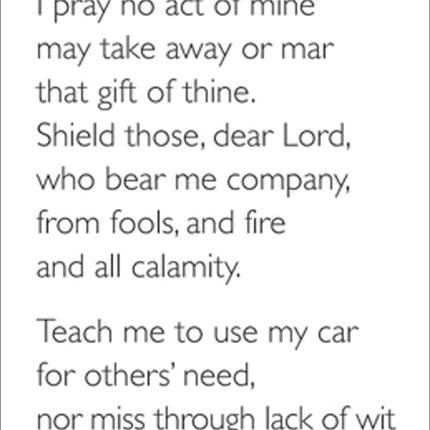 Bookmarks - The Motorists Prayer Pack  Of 10 Individual DesignBookmarks - The Motorists Prayer Pack  Of 10 Individual Design