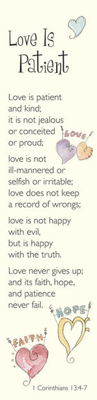Bookmarks - Love Is Patient Pack  Of 10 Individual DesignBookmarks - Love Is Patient Pack  Of 10 Individual Design