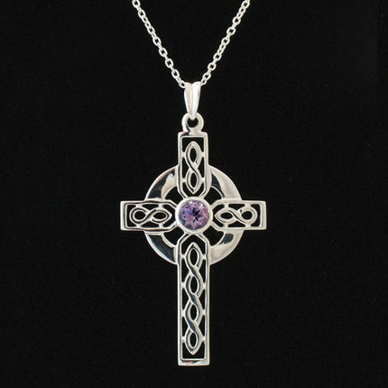 Celtic Cross And Amethyst NecklaceCeltic Cross And Amethyst Necklace