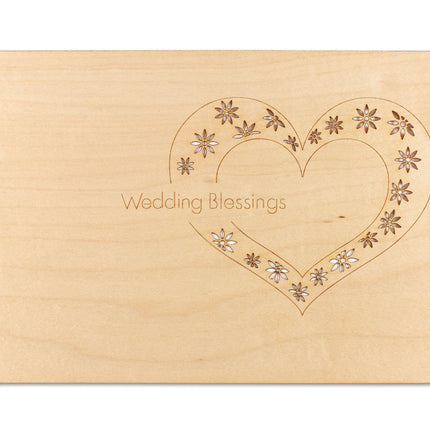 Maple Wood Wedding Blessings CardMaple Wood Wedding Blessings Card