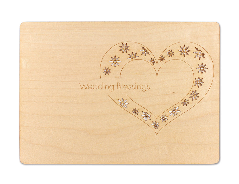 Maple Wood Wedding Blessings CardMaple Wood Wedding Blessings Card