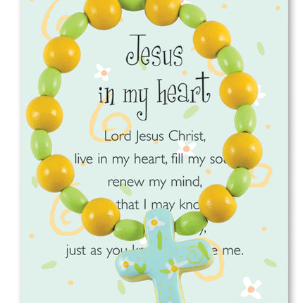 Jesus In My Heart - Blue Cross Bracelet (525)Jesus In My Heart - Blue Cross Bracelet (525)