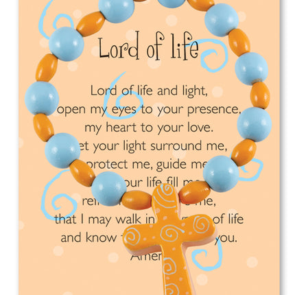 Lord Of Life - Orange Cross Bracelet (515)Lord Of Life - Orange Cross Bracelet (515)