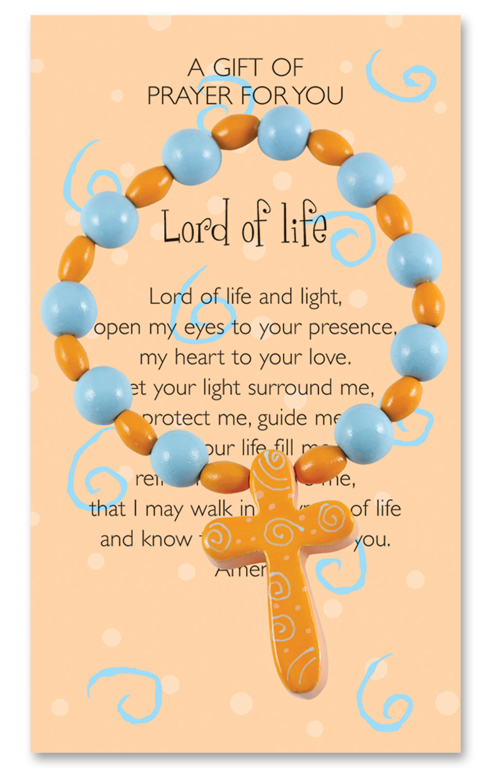Lord Of Life - Orange Cross Bracelet (515)Lord Of Life - Orange Cross Bracelet (515)