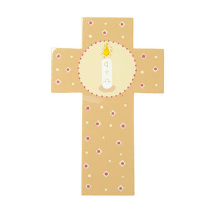 Candle Cross - Beige (490) 120Mm X 75MmCandle Cross - Beige (490) 120Mm X 75Mm