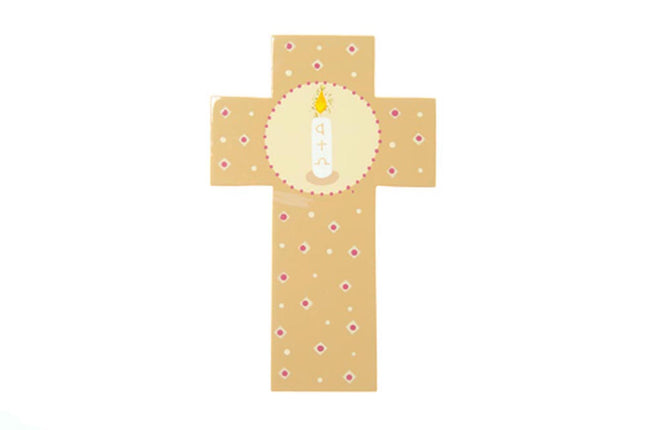 Candle Cross - Beige (490) 120Mm X 75MmCandle Cross - Beige (490) 120Mm X 75Mm