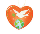 Dove Heart  Christmas Decoration - Orange      (661)Dove Heart  Christmas Decoration - Orange      (661)