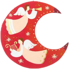 Angel Moon Christmas Decoration - Red  (662)Angel Moon Christmas Decoration - Red  (662)