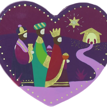 Three Kings Heart Christmas Decoration