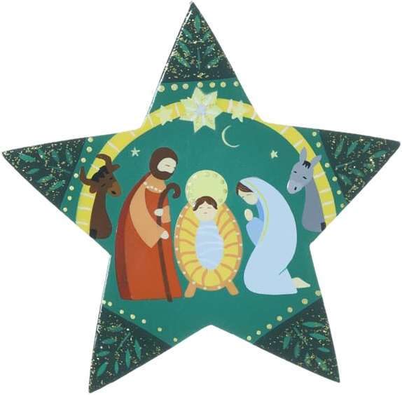 Nativity Scene Star Christmas Decoration