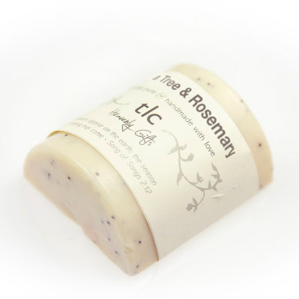 Handmade Tlc Tea Tree & Rosemary Soap In Organza Bag  Handmade Tlc Tea Tree & Rosemary Soap In Organza Bag  
