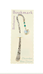 Pewter And Swarovski Crystal Birthstone Bookmark December No Longer AvailablePewter And Swarovski Crystal Birthstone Bookmark December No Longer Available