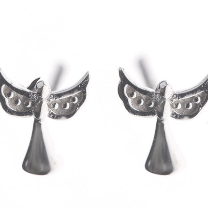 Emily Collection Sterling Silver Angel Stud Earrings  Emily Collection Sterling Silver Angel Stud Earrings  