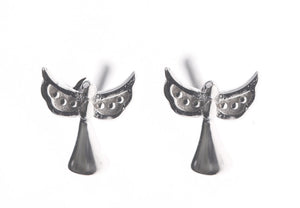 Emily Collection Sterling Silver Angel Stud Earrings  Emily Collection Sterling Silver Angel Stud Earrings  