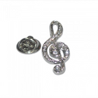 Crystal Encrusted Treble Clef Lapel Pin Badge         (X2Ajtp151)Crystal Encrusted Treble Clef Lapel Pin Badge         (X2Ajtp151)