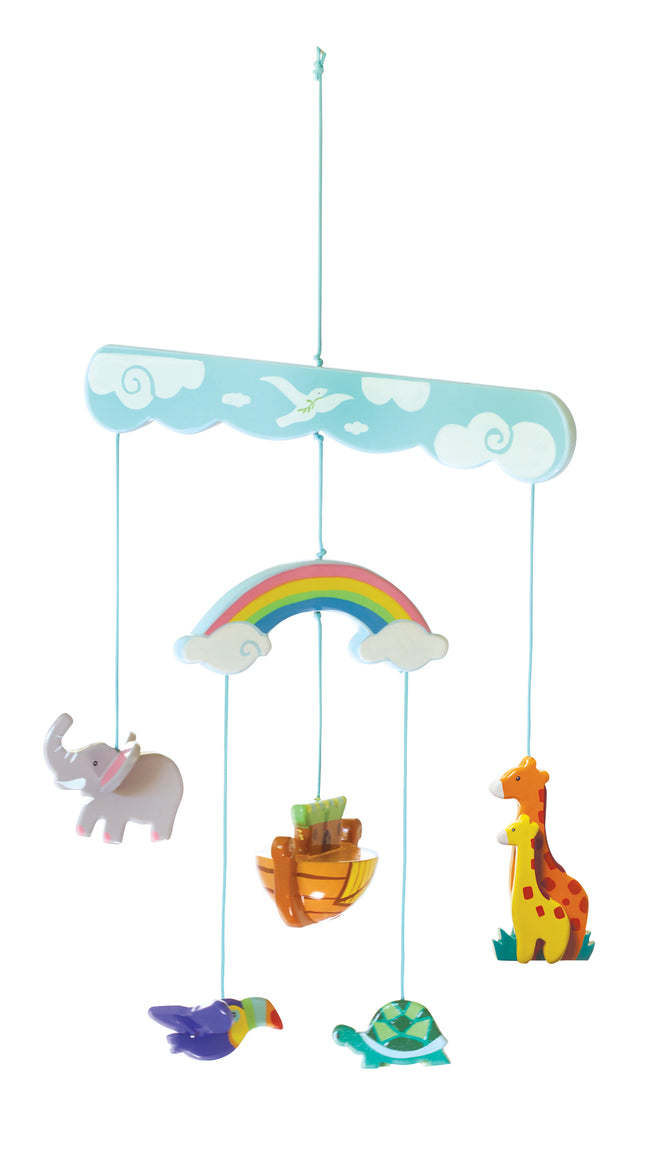 Hand-Painted 3D Wooden Mobile: Noahs Ark (Ref: 203)Hand-Painted 3D Wooden Mobile: Noahs Ark (Ref: 203)