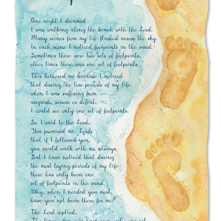 Footprints Tea Towel New For 2019Footprints Tea Towel New For 2019