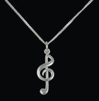 Silver Treble Clef  With 16
