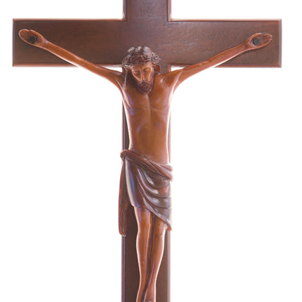 Mahogany Cross With Corpus -  16" Height 40Cms   (Cc40)Mahogany Cross With Corpus -  16" Height 40Cms   (Cc40)
