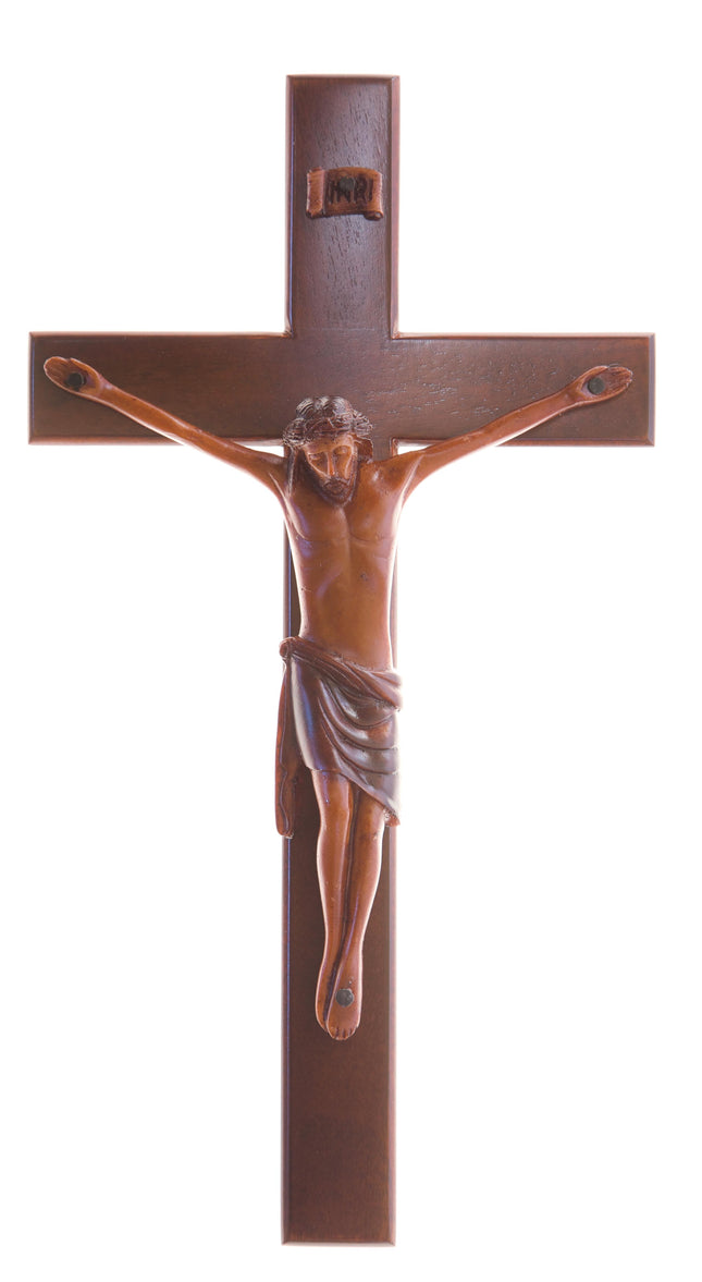 Mahogany Cross With Corpus -  16" Height 40Cms   (Cc40)Mahogany Cross With Corpus -  16" Height 40Cms   (Cc40)
