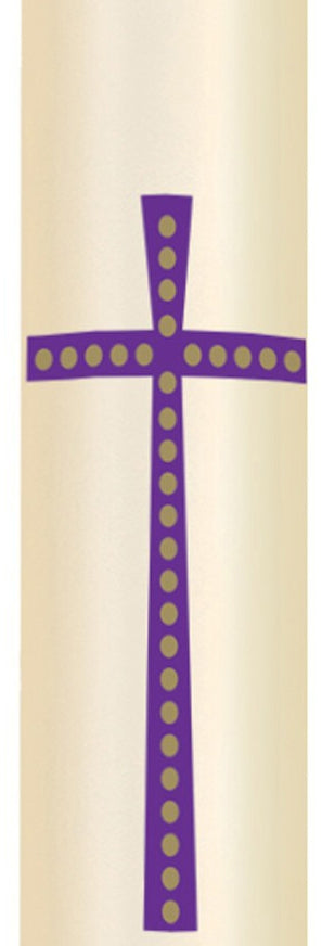 Candle Sticker - Purple Cross (Without Year)Candle Sticker - Purple Cross (Without Year)